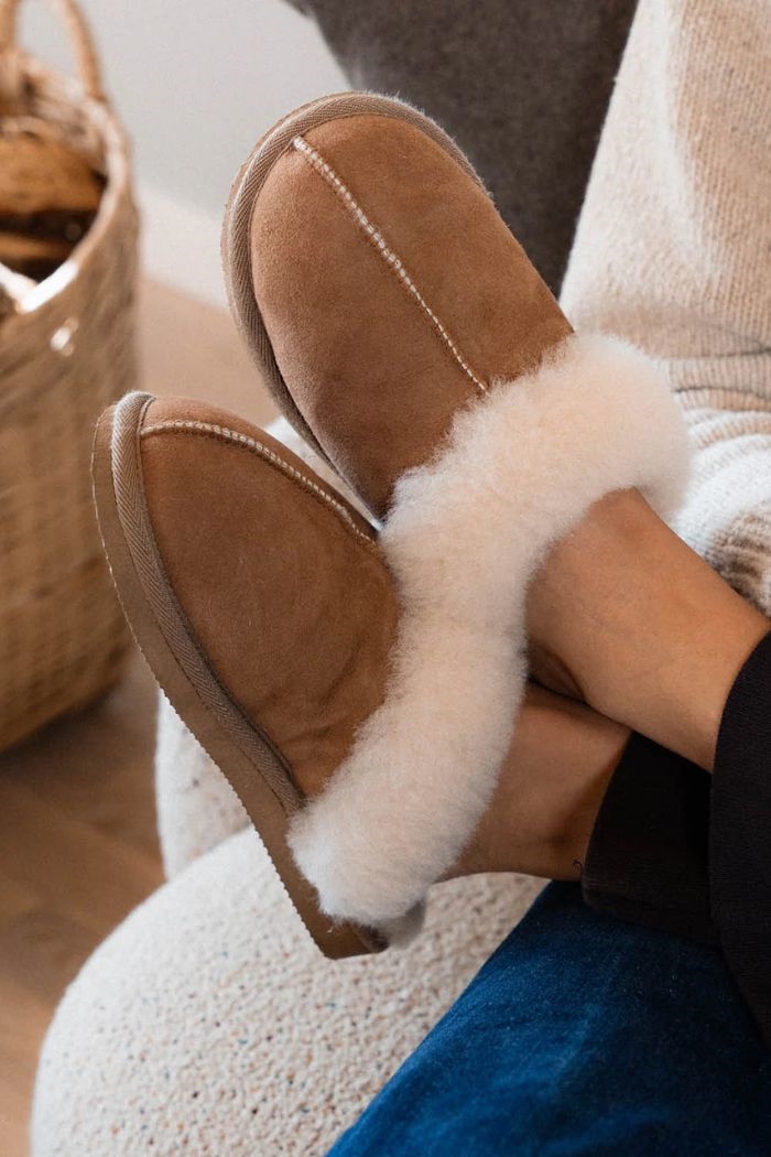 Shepherd, Jessica slippers, Chestnut